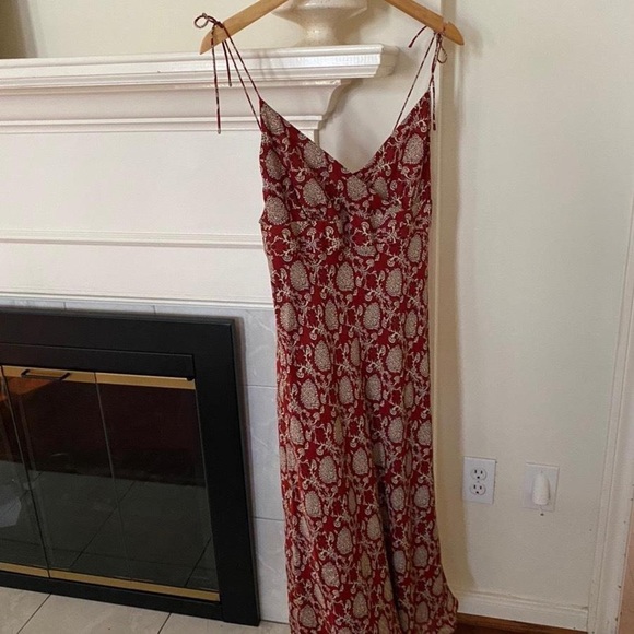 Gorgeous vintage 100% silk tie strap empire waist slip dress - Picture 3 of 4